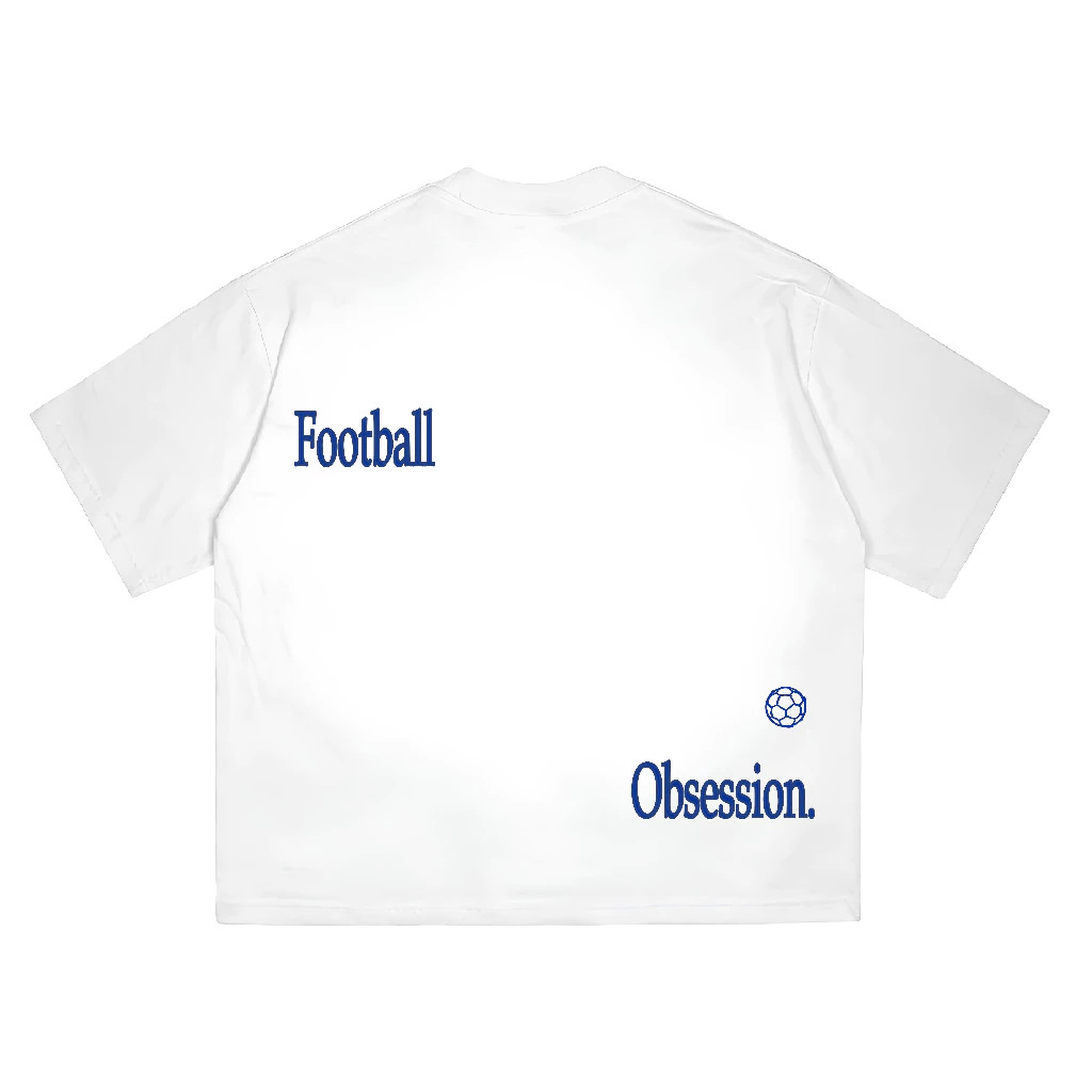 T-shirt Oversize Boxy Fit Football White | Cotton 24s