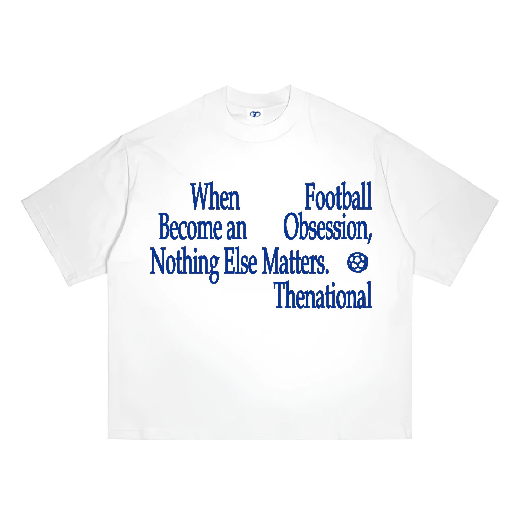 T-shirt Oversize Boxy Fit Football White | Cotton 24s