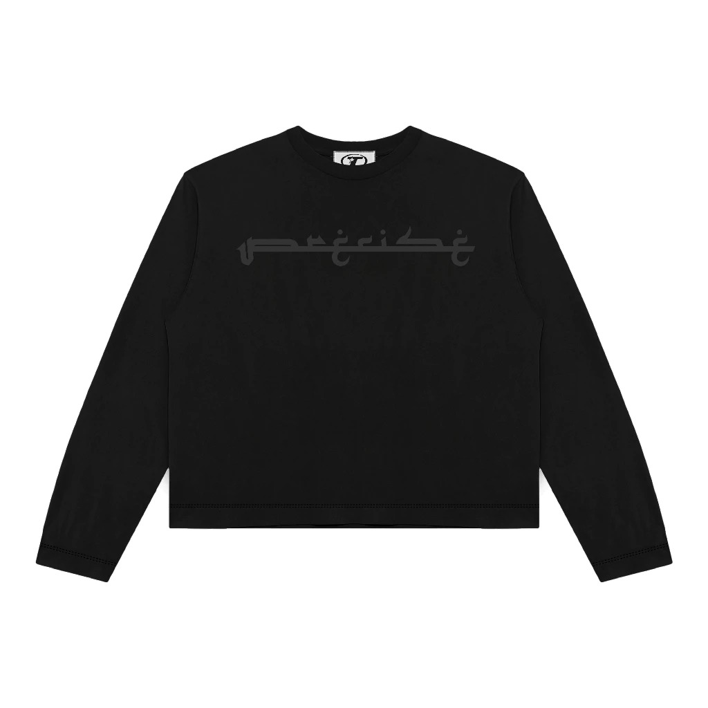Longsleeve Boxy Crop 24s Tshirt Arabe Lengan Panjang